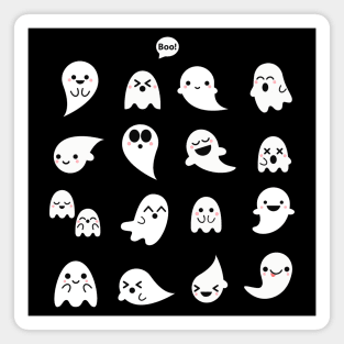 Hydro Flask sticker - Halloween funny cute kawaii sad spooky ghost | Sticker pack set Magnet